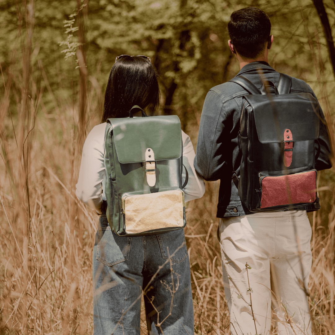 Arden Vegan Leather Backpack - Green