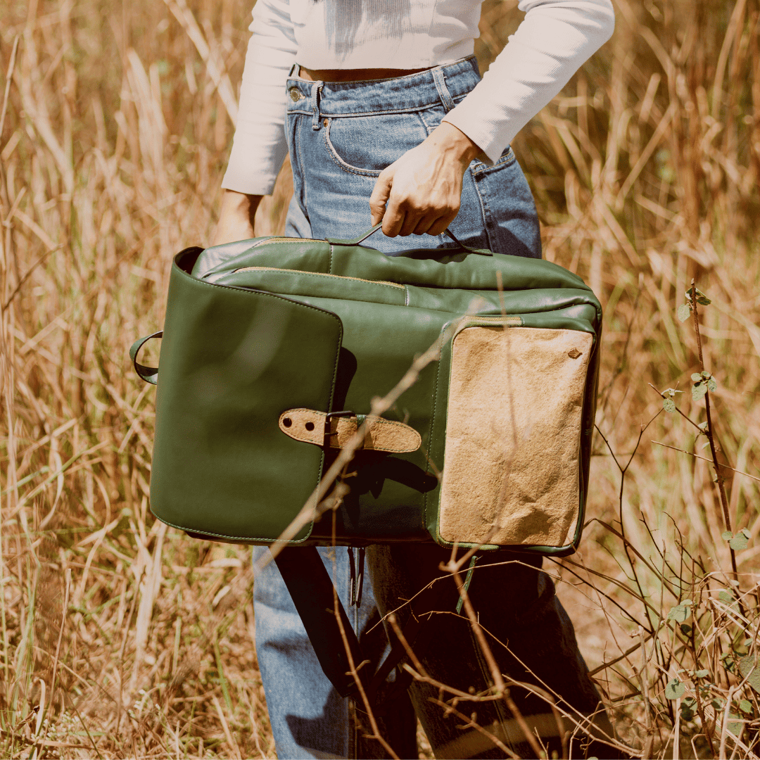 Arden Vegan Leather Backpack - Green