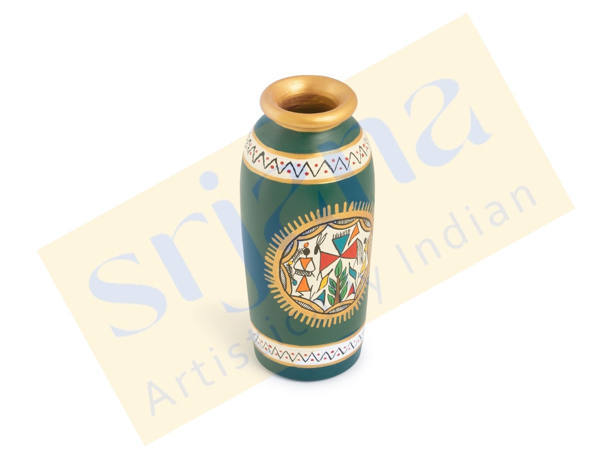 Terracotta Hand-Painted Flower Vase