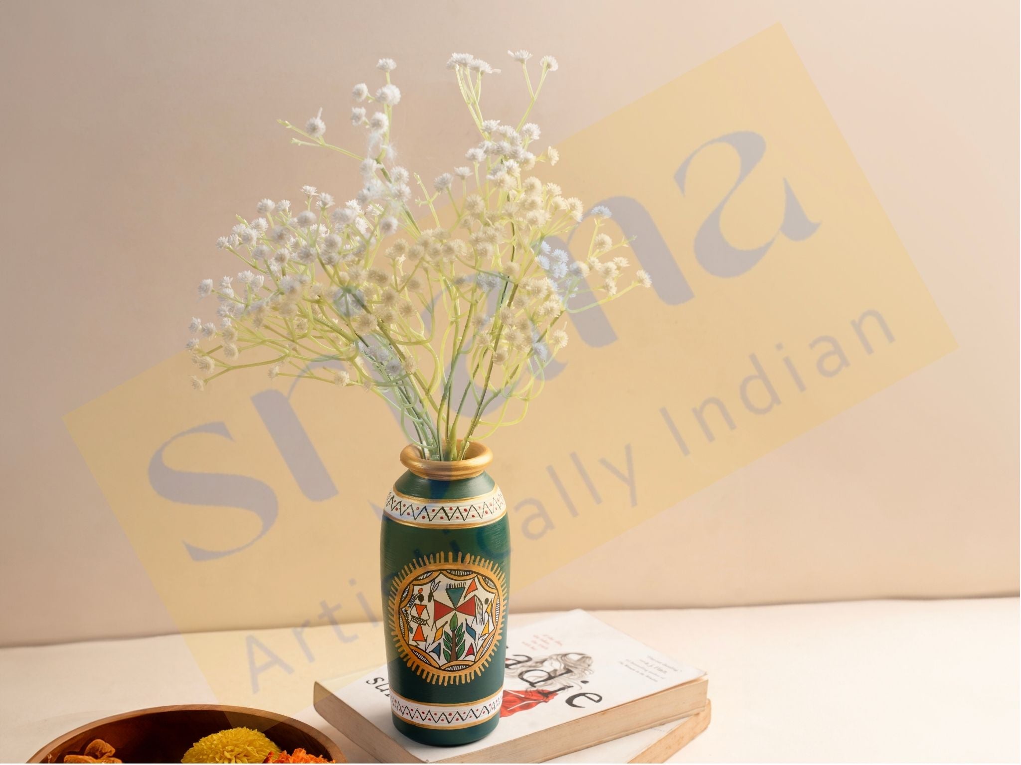 Terracotta Hand-Painted Flower Vase