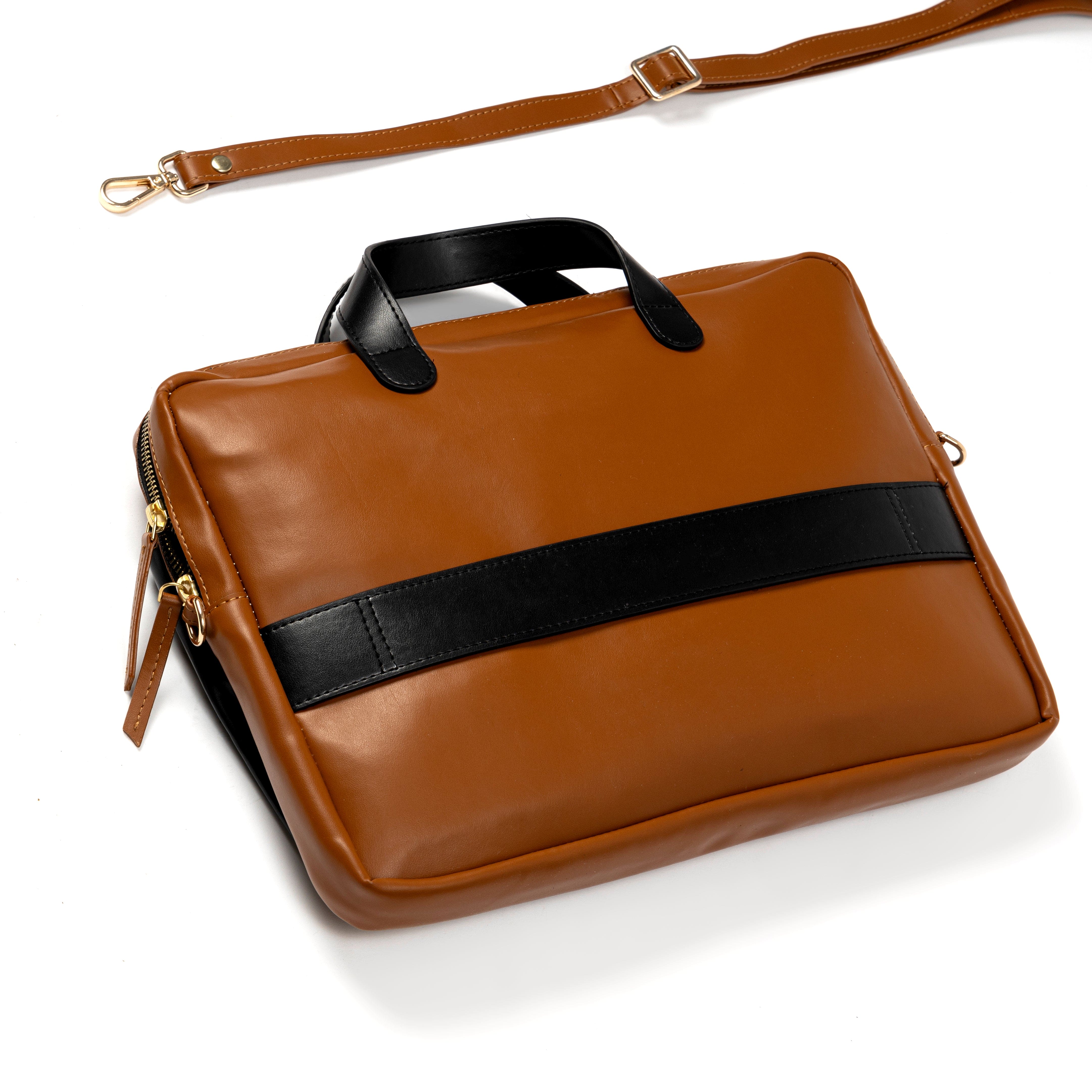 Willow Vegan Leather Laptop Sleeve - Black