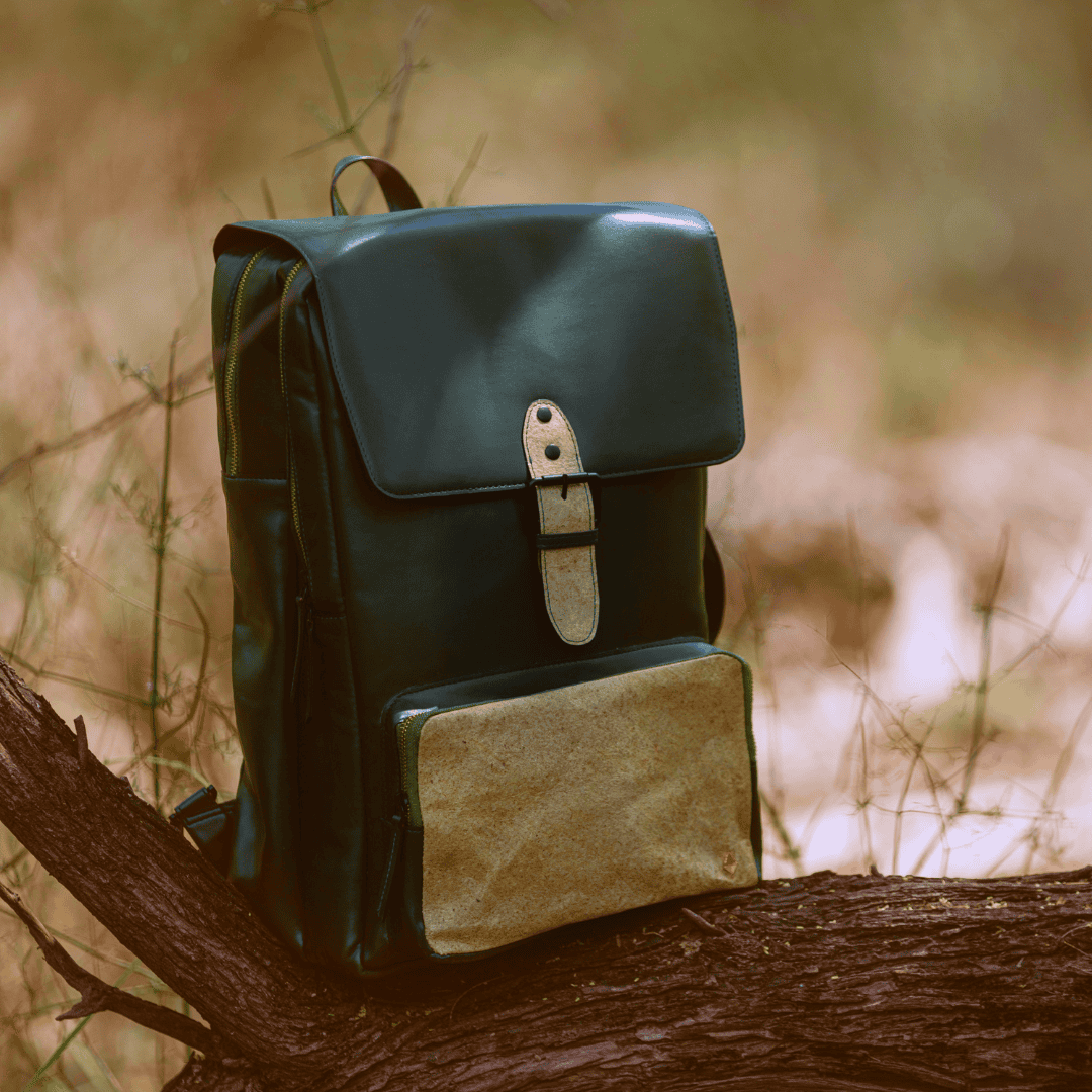 Arden Vegan Leather Backpack - Green