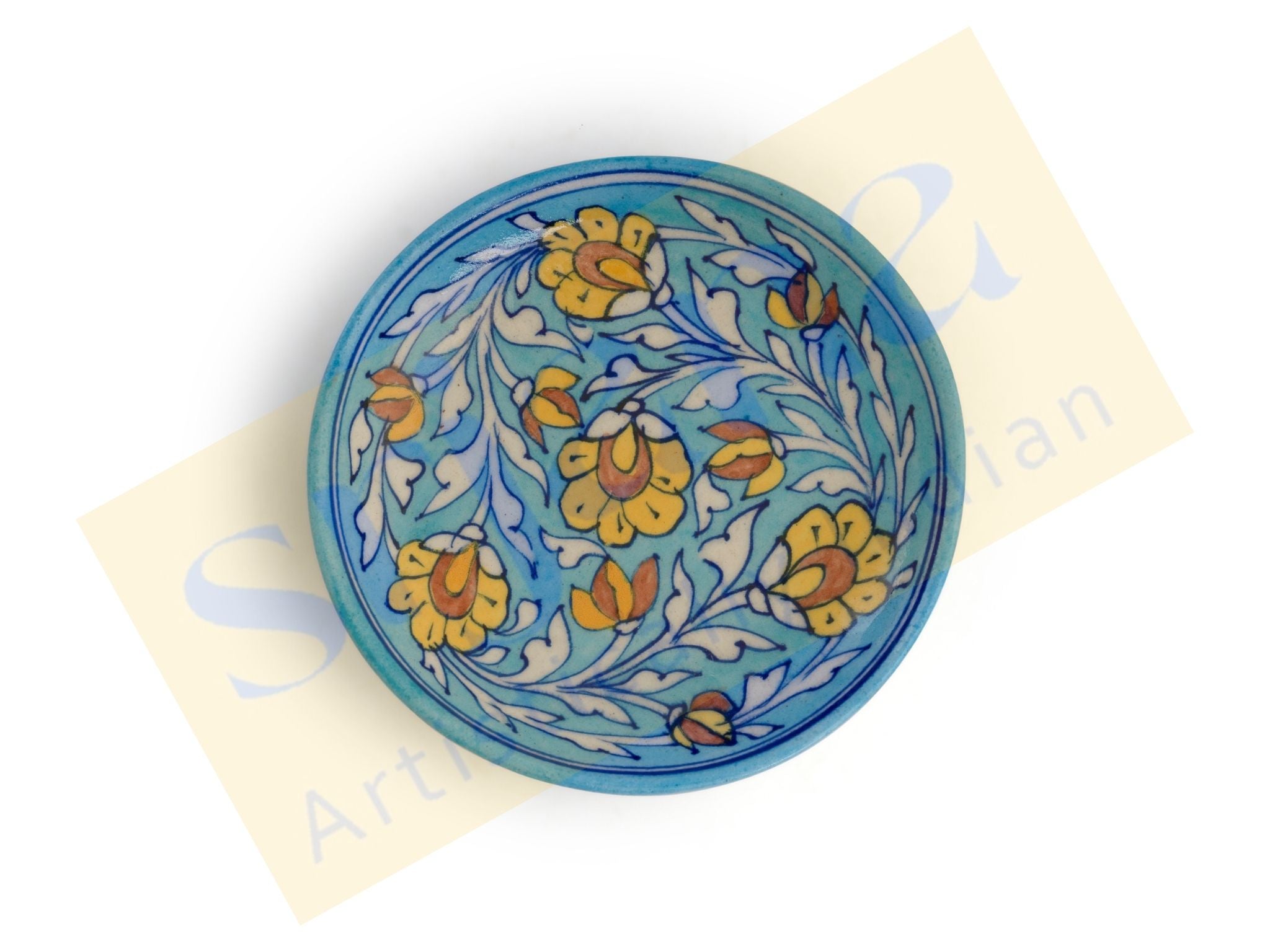 Handcrafted Blue Pottery Bowl