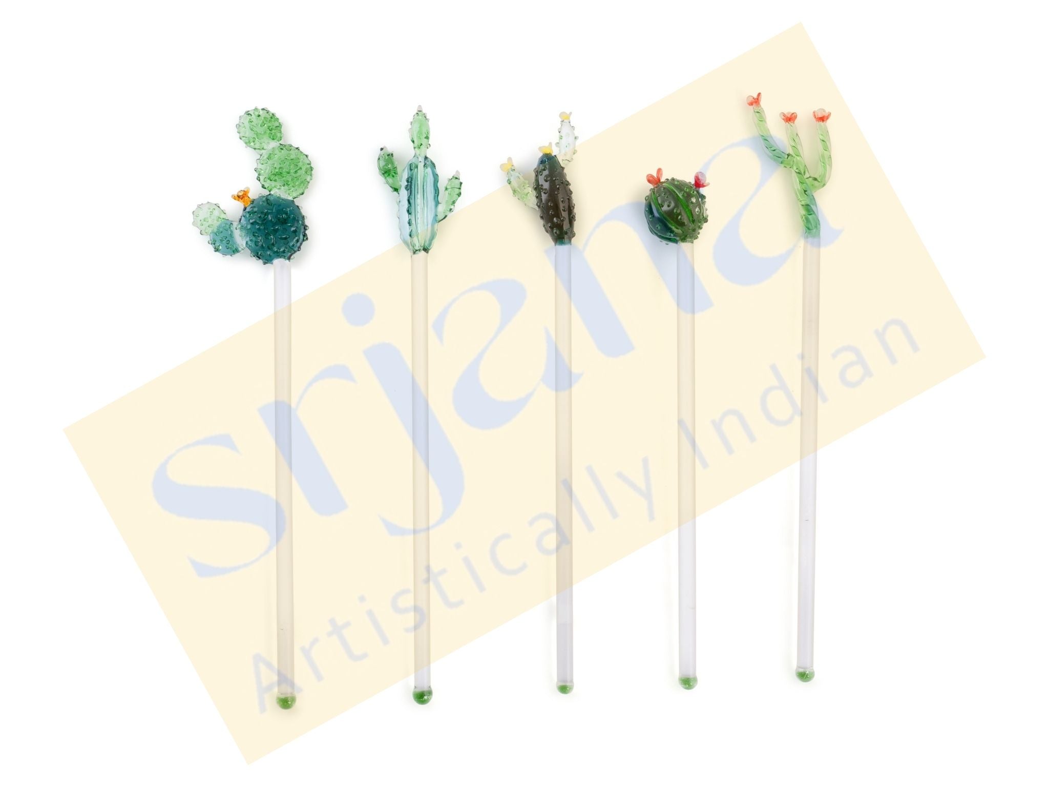 Cactus Glass Stirrers