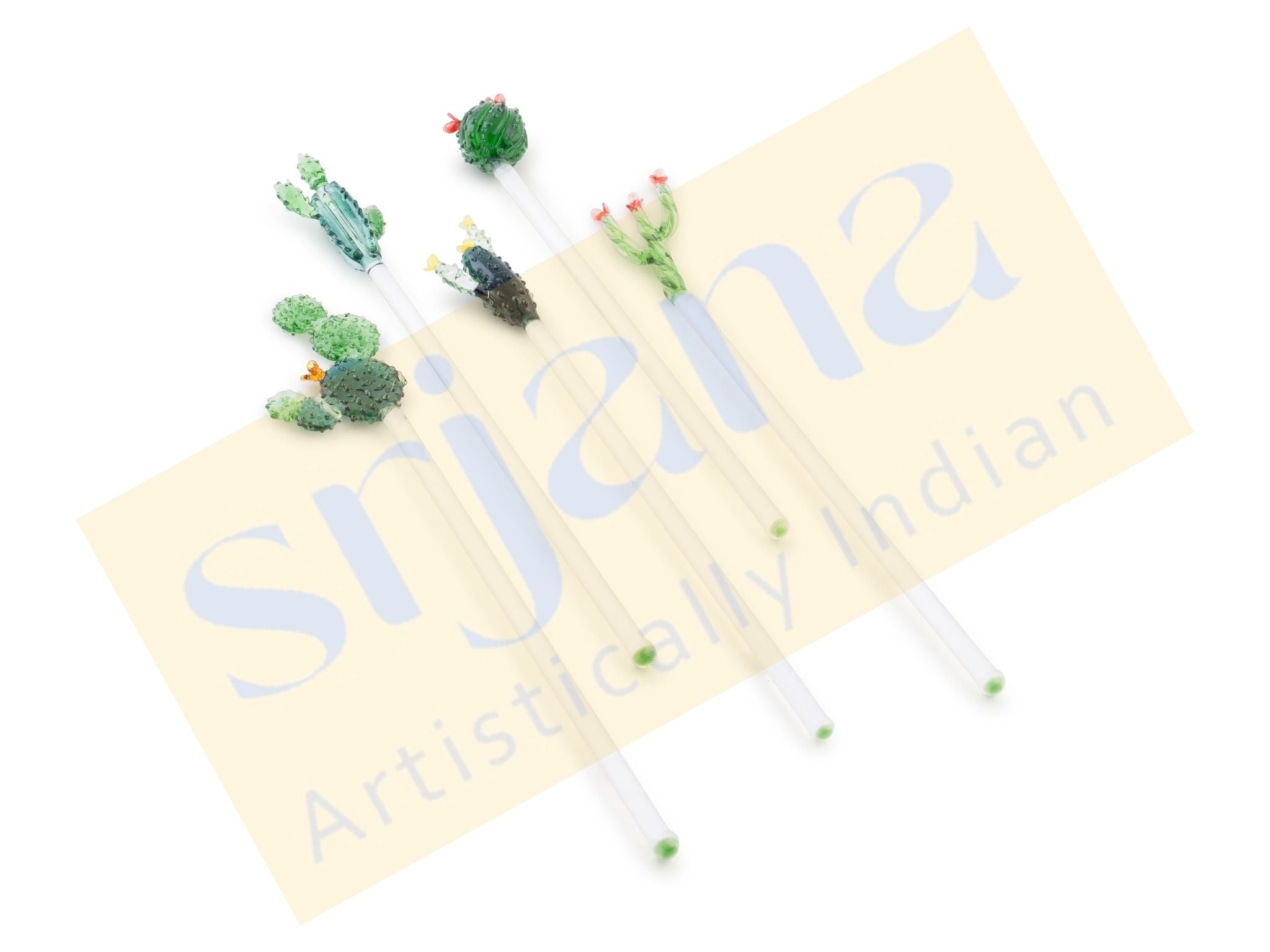 Cactus Glass Stirrers