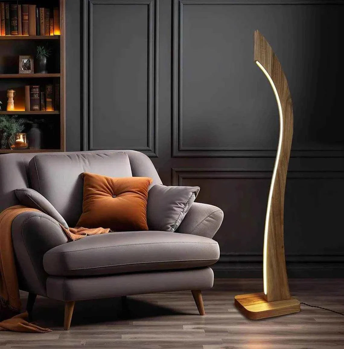Arcora Wooden Floor Lamp - Ready to Use