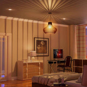 AuraLume Wooden Pendant Lamp, Chandelier - Brown