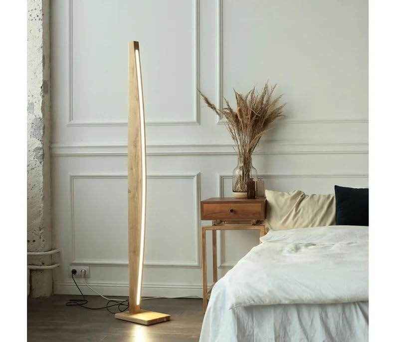 Zenora Wooden Floor Lamp 24Watt - Ready to Use