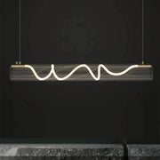 Wave Glass LED Pendant Light – Modern Tube Design