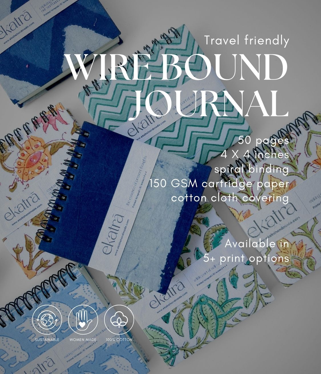 Travel friendly Wire bound journal by Ekatra