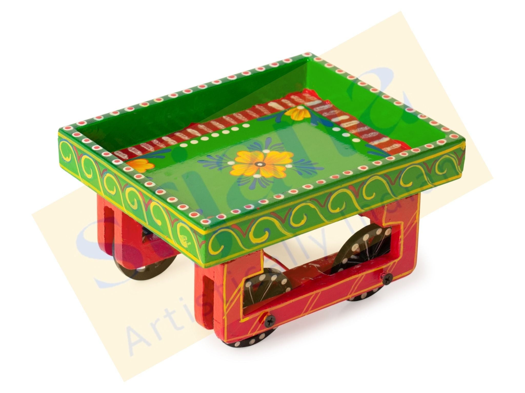 Hand Painted Wooden Thela Tray