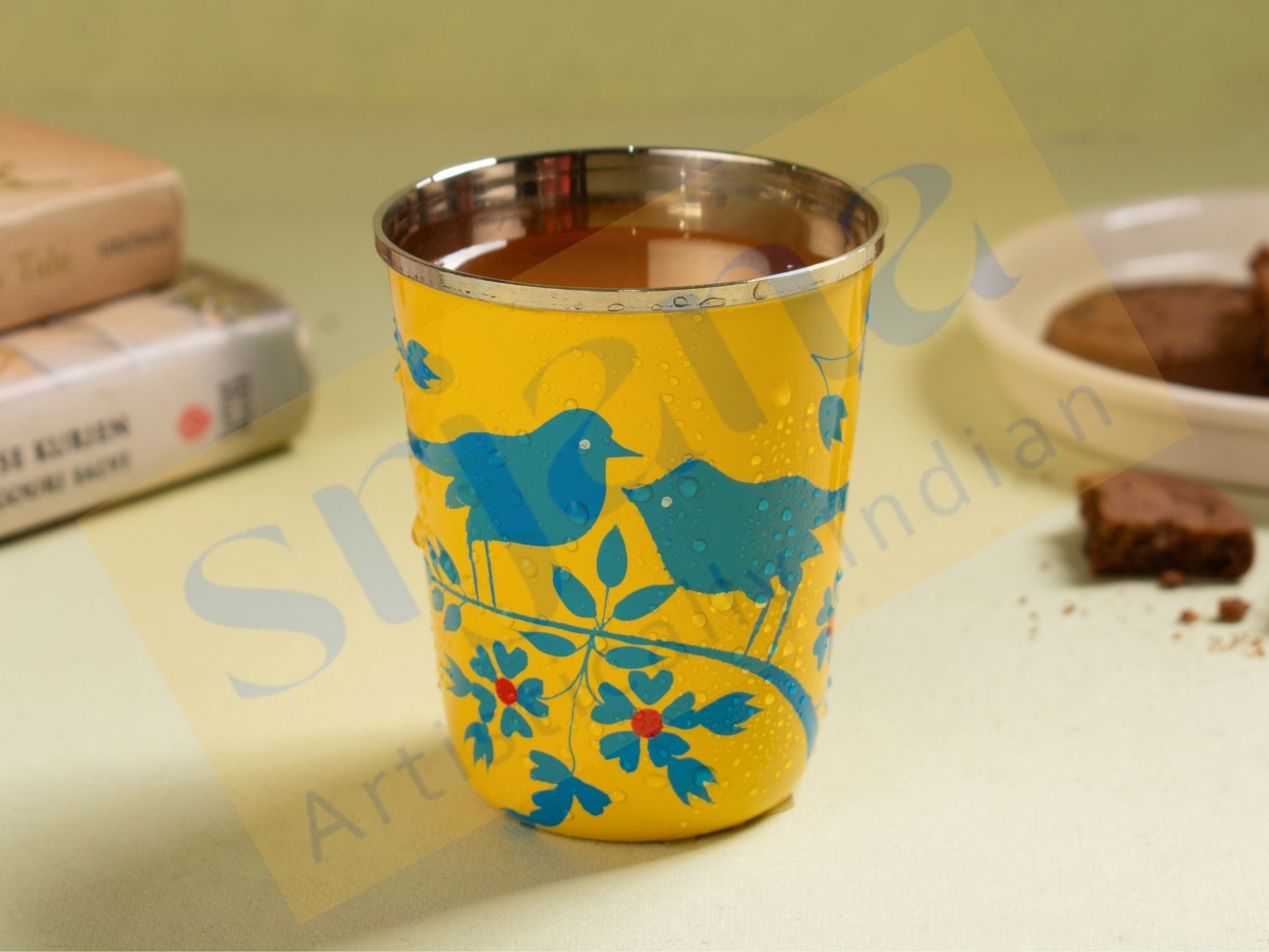 Hand Painted Steel Glass (Capacity 180 ml)