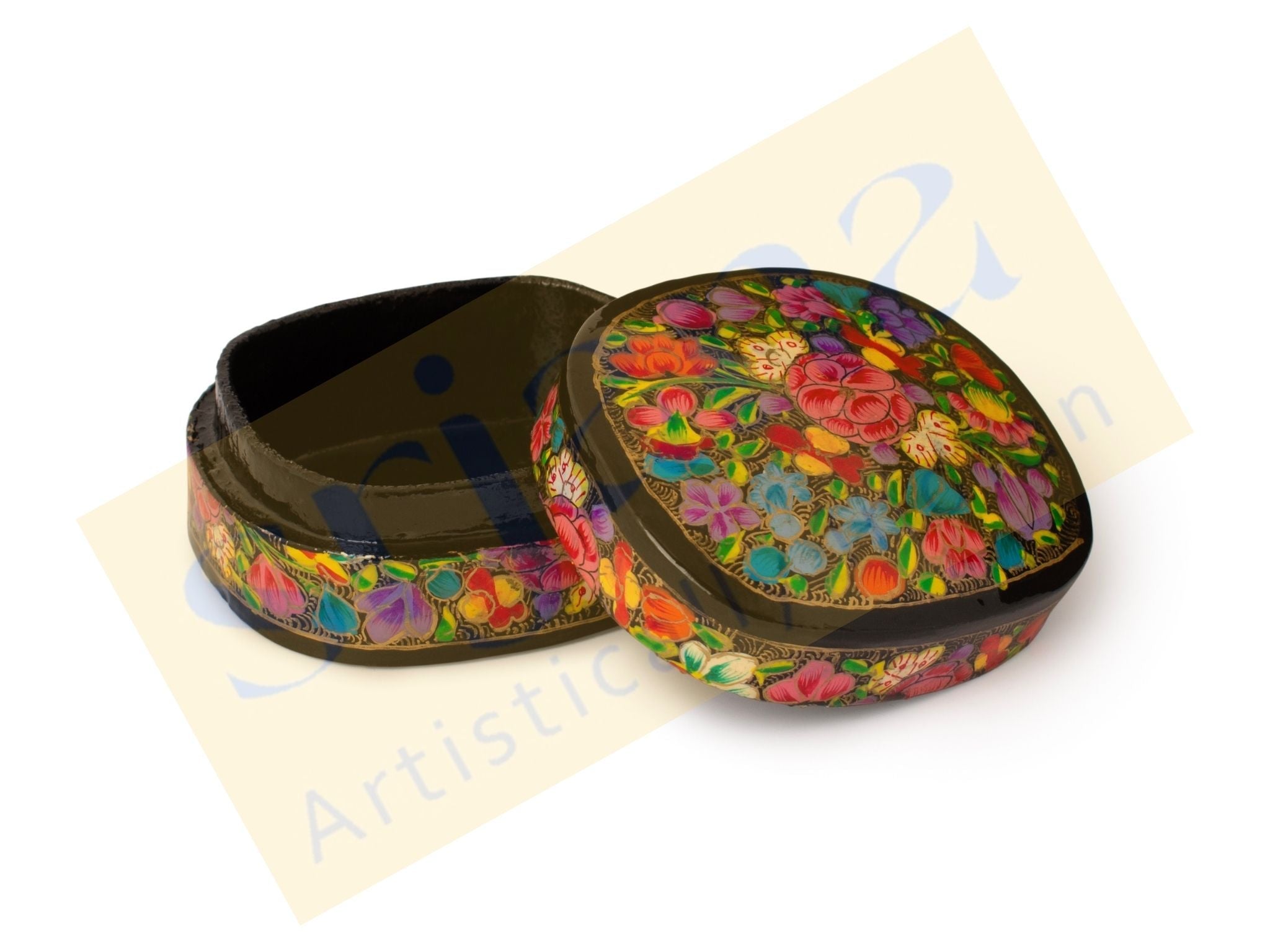 Hand Painted Paper Mache Box