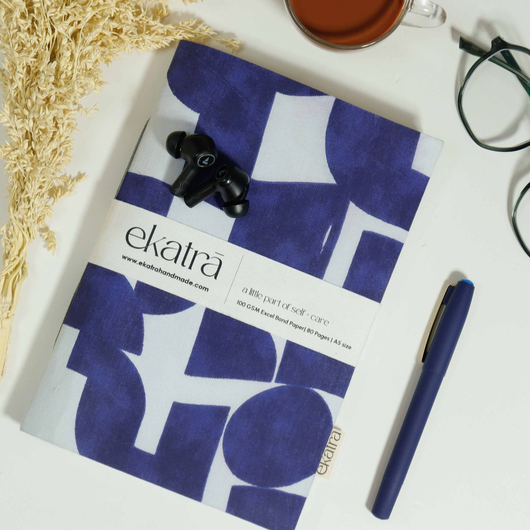 Handcrafted Sustainable A5 Unruled 100 GSM paper Journal by Ekatra