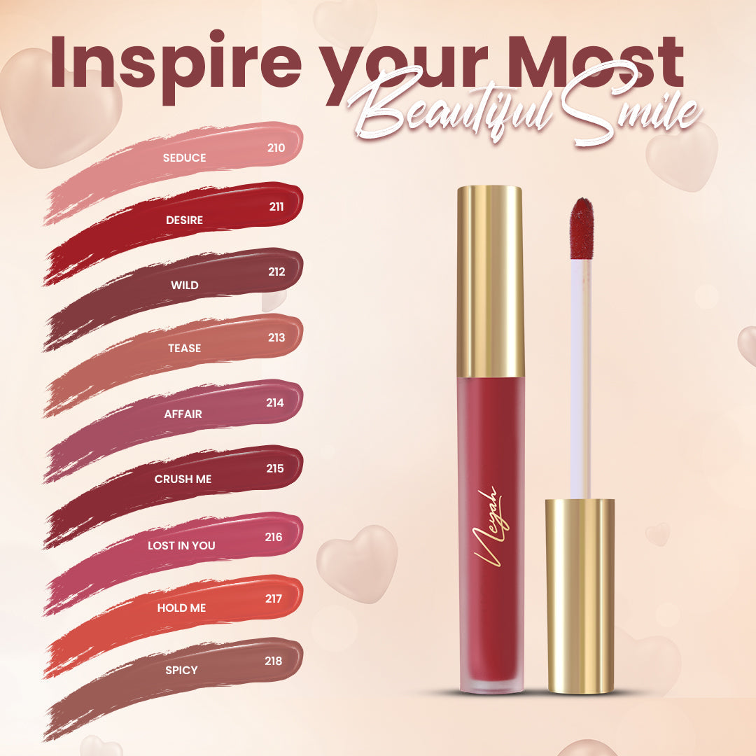 LUXE MATTE LONG SLAY MOUSSE LIPSTICK (PALETTE OF 9 – 2 VARIANTS BROWNS & NUDES)
