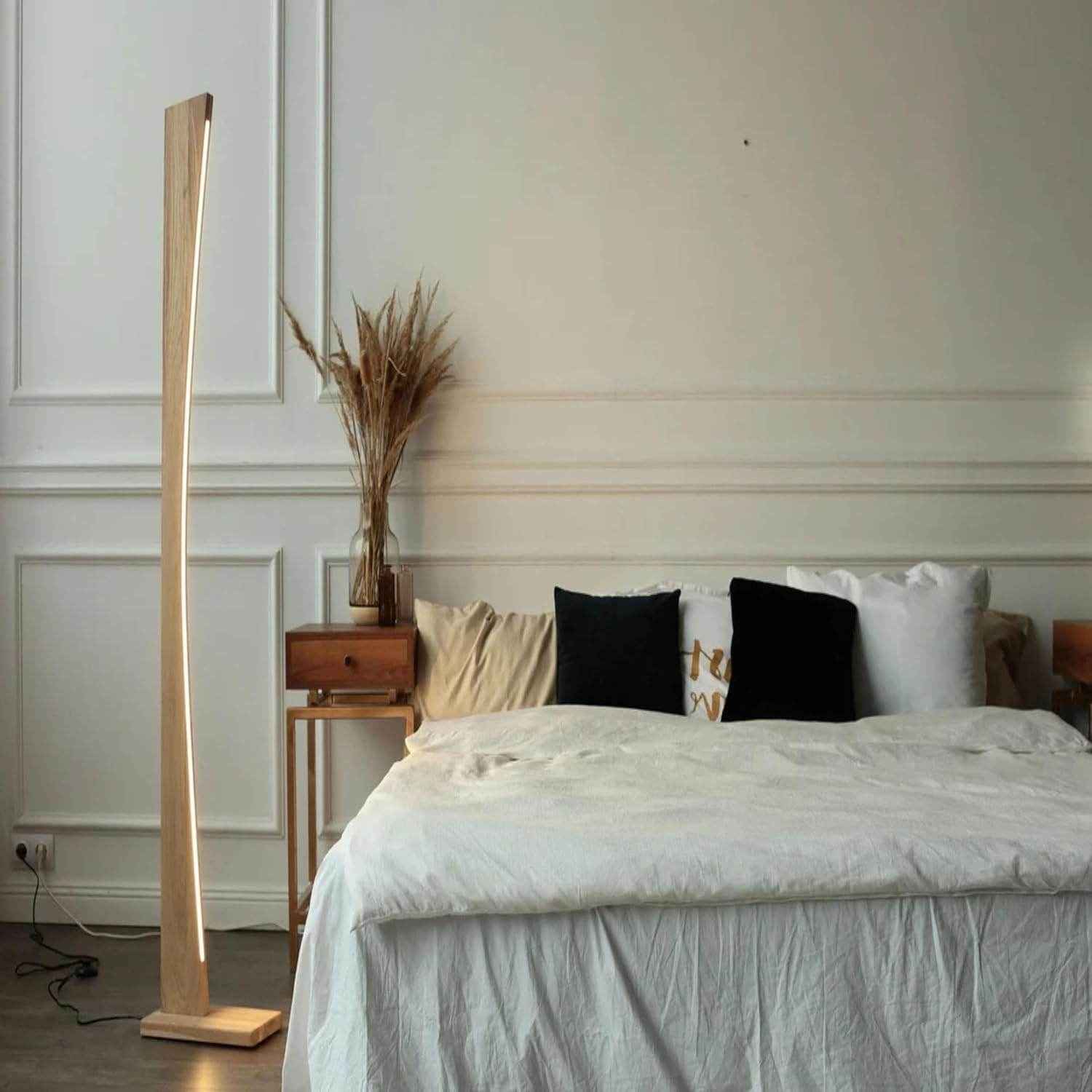 Arcus Wooden Floor Lamp - 24 Watt