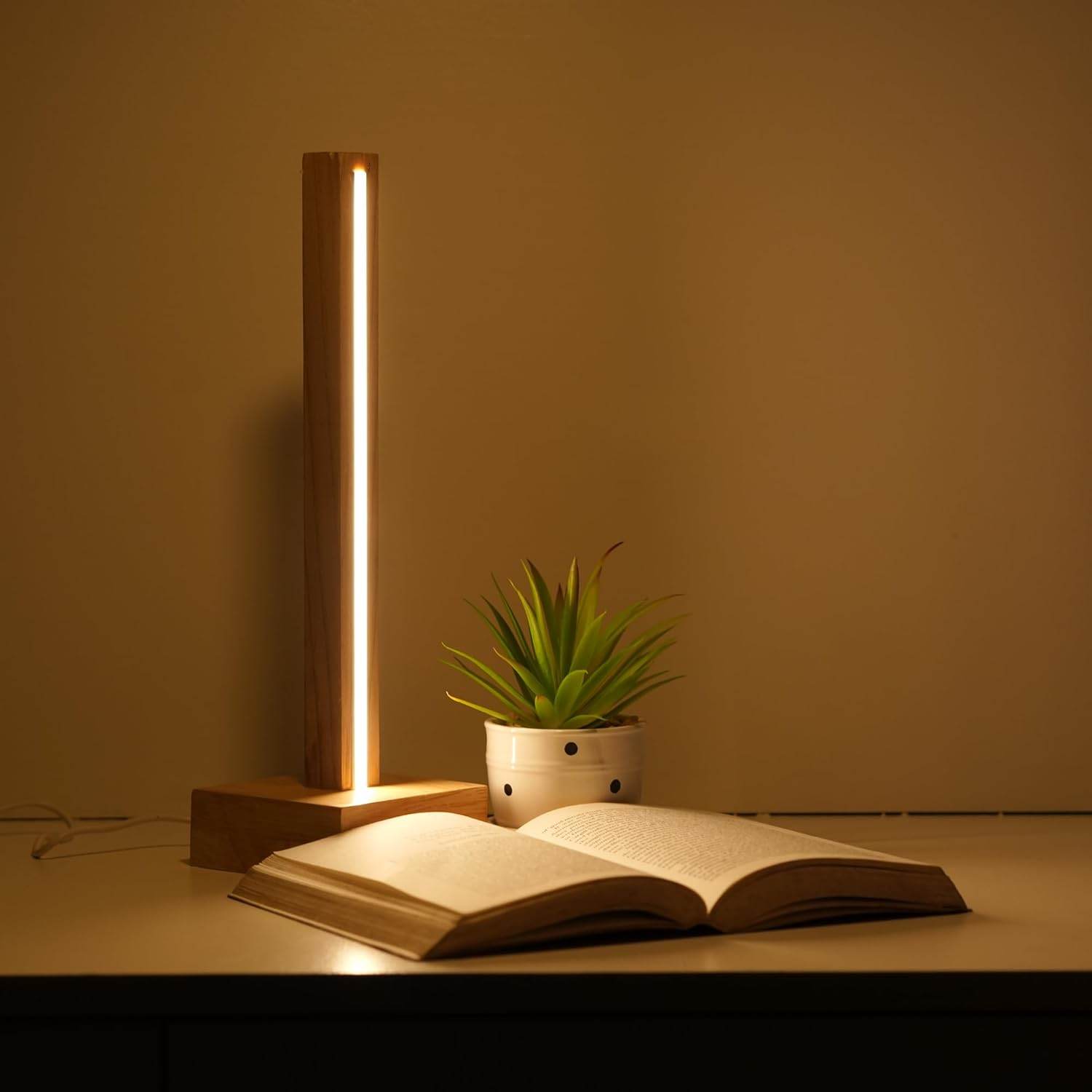 LumePine Natural PineWood Table Lamp - 10 Watt
