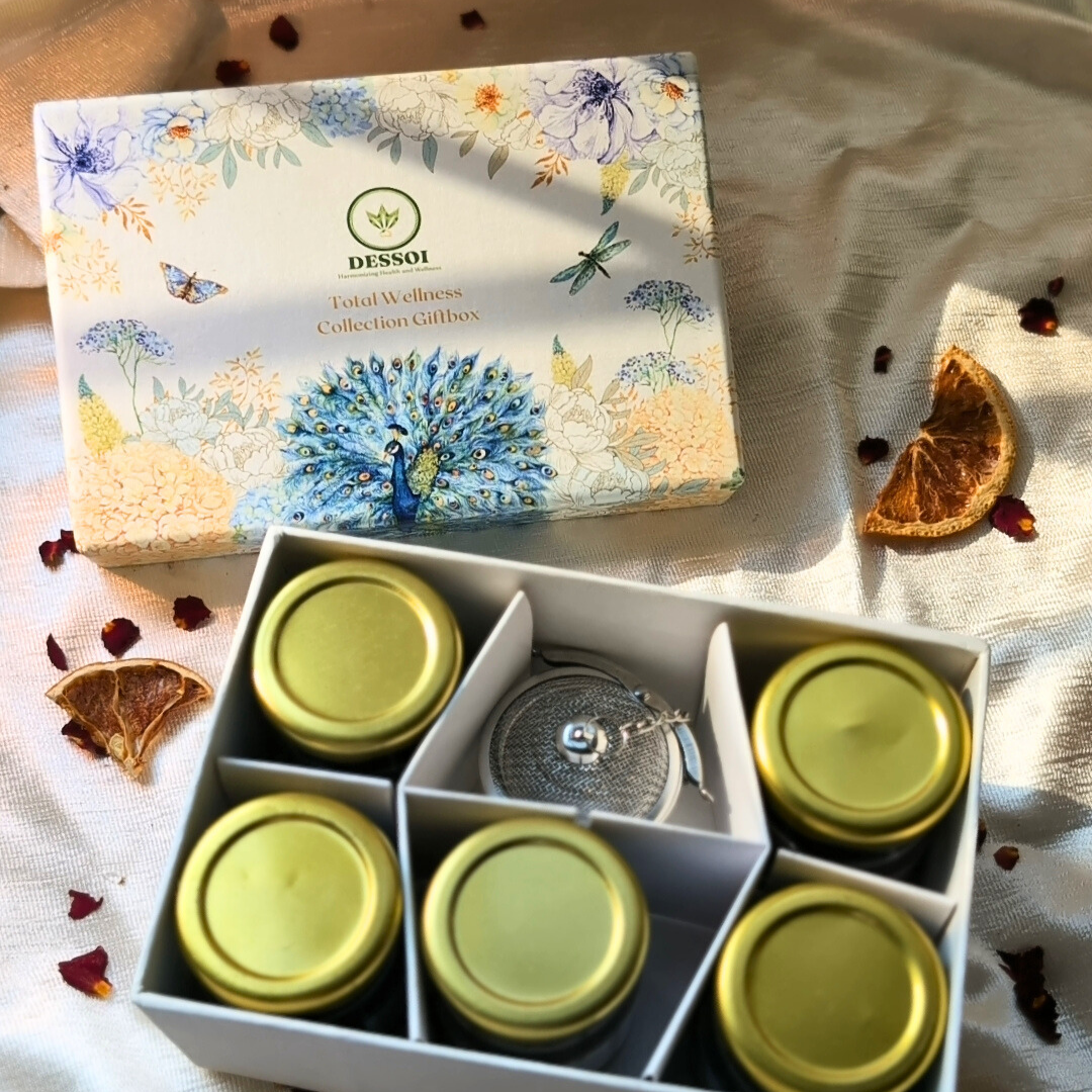 Total Wellness Collection Giftbox | Set of 5 Blends & Premium Tea Infuser