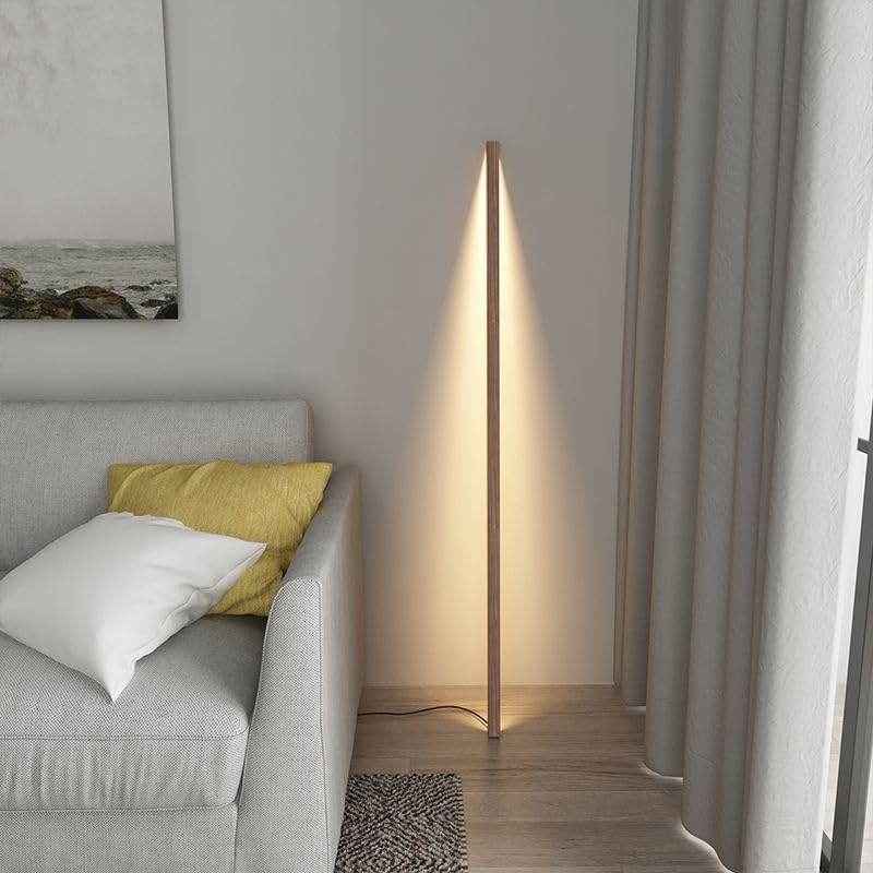 Minimalist Lean Wooden Floor Lamp 24 Watt- Ready to Use