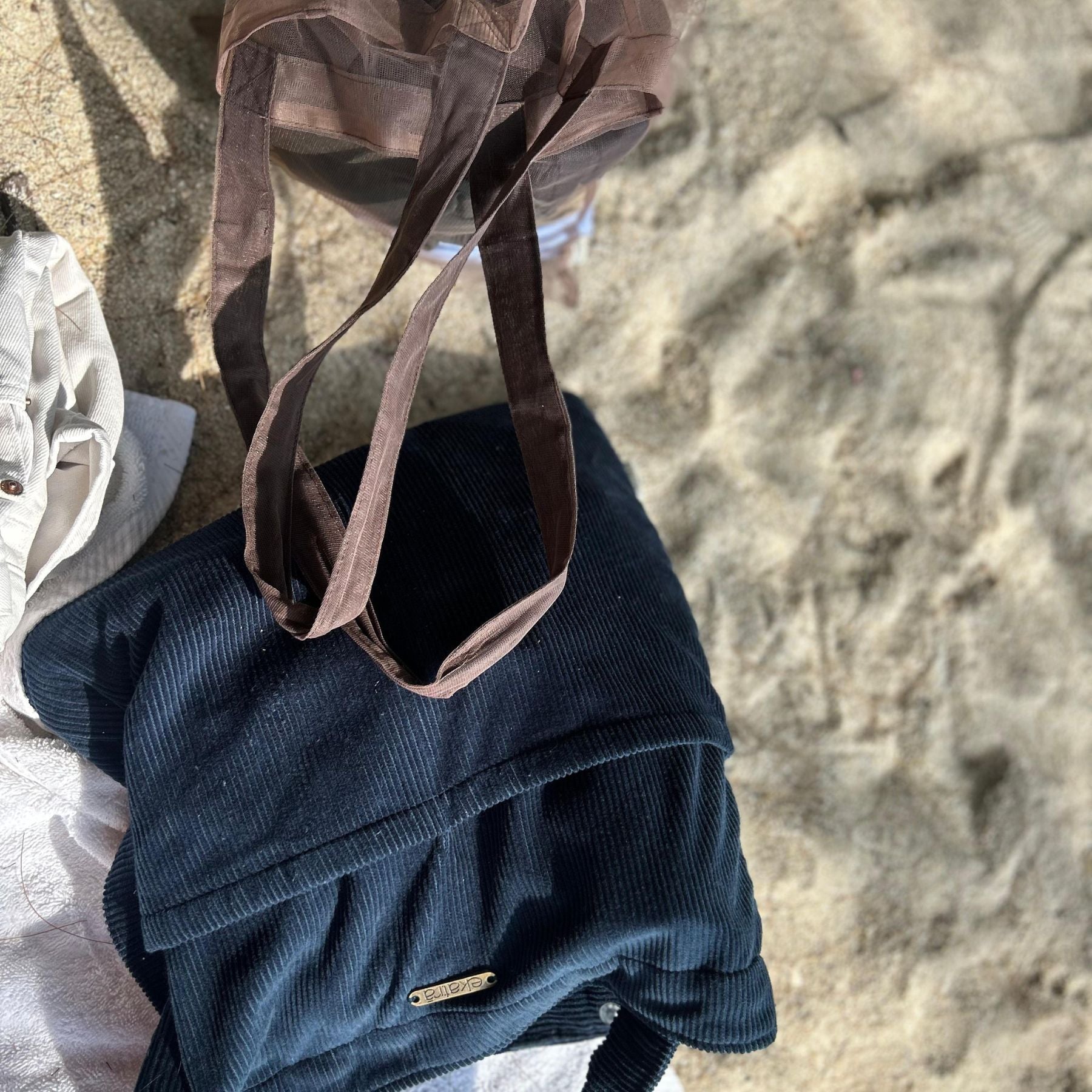 Minimalist Corduroy Day Tote