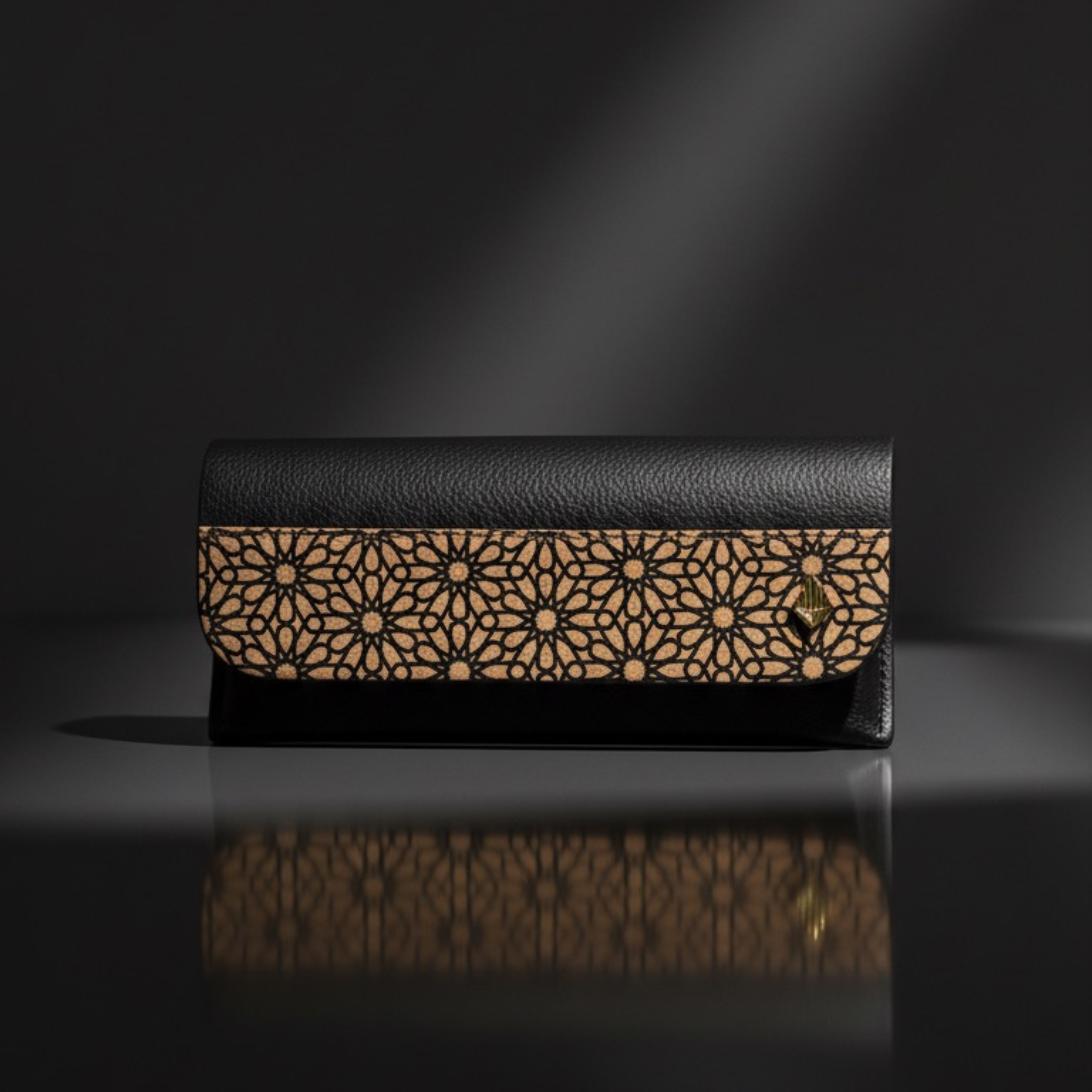 Handcrafted, Vegan Plant  Leather Eyewear Case - Black