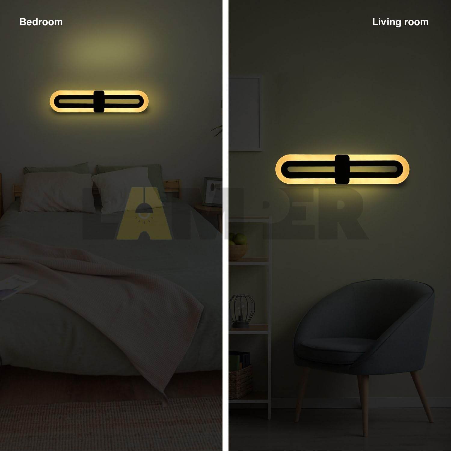 Nordic Oval Shaped Wall Light - 12 Watt