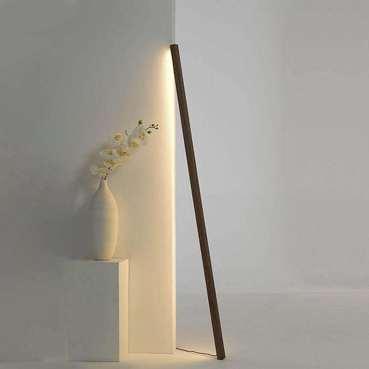 Minimalist Lean Wooden Floor Lamp 24 Watt- Ready to Use