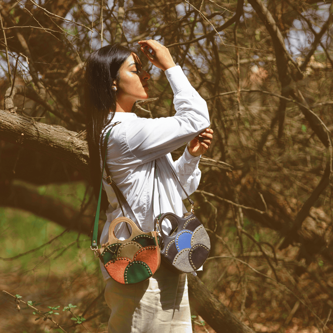 Savannah Vegan Leather Sling – Black