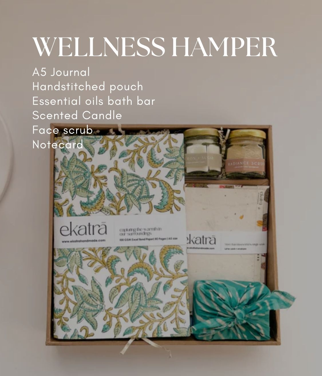 Sustainable Wellness Hamper for all by Ekatra - Green Floral