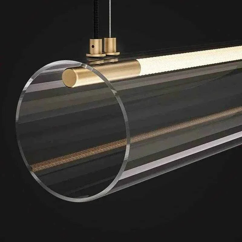 Wave Glass LED Pendant Light – Modern Tube Design