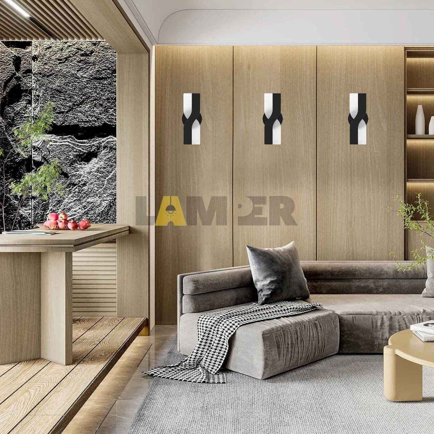 X Shape Wall Light Black - 10 Watt