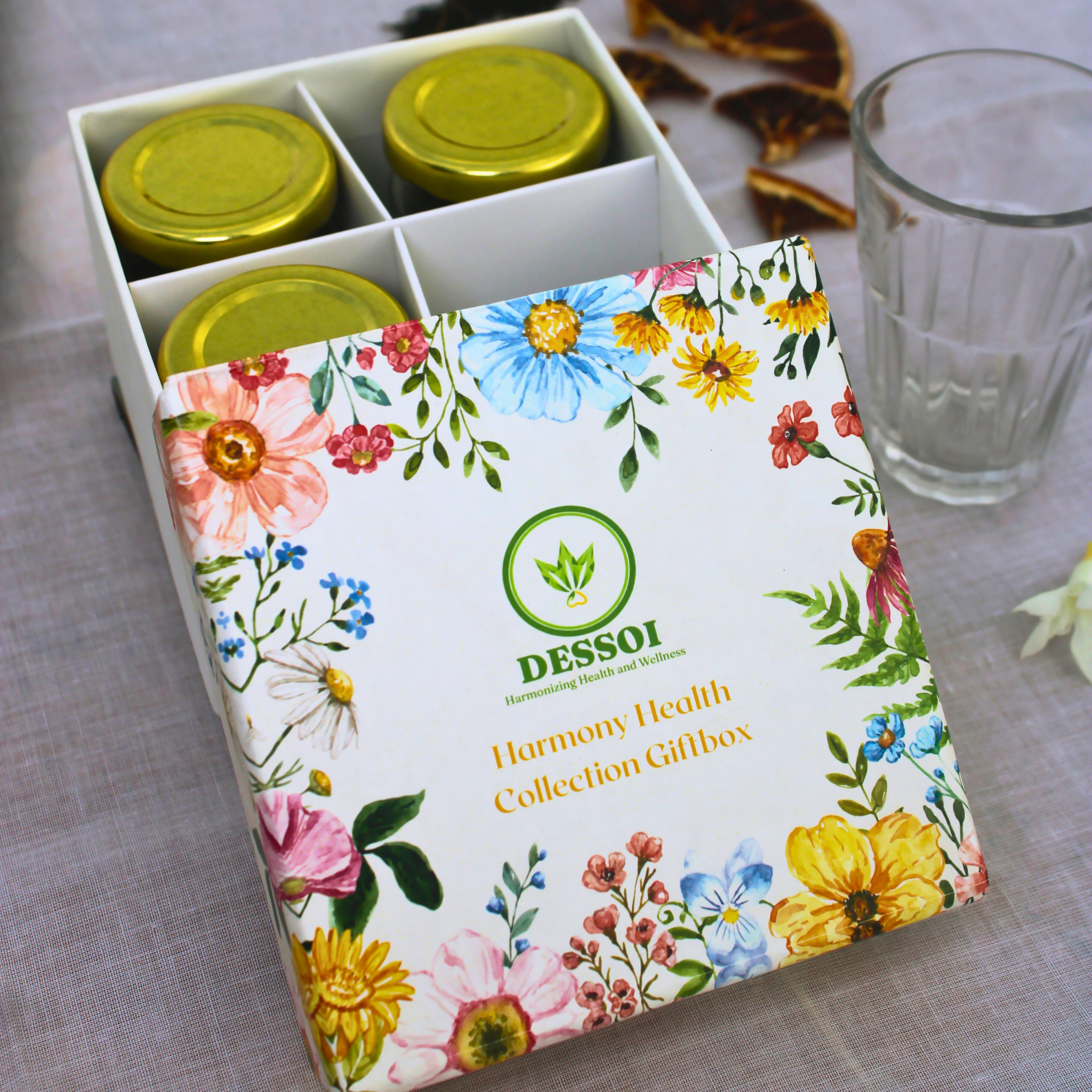 Harmony Health Collection Giftbox/Tea Taster Kit | Set of 3 Blends and Tea Infuser