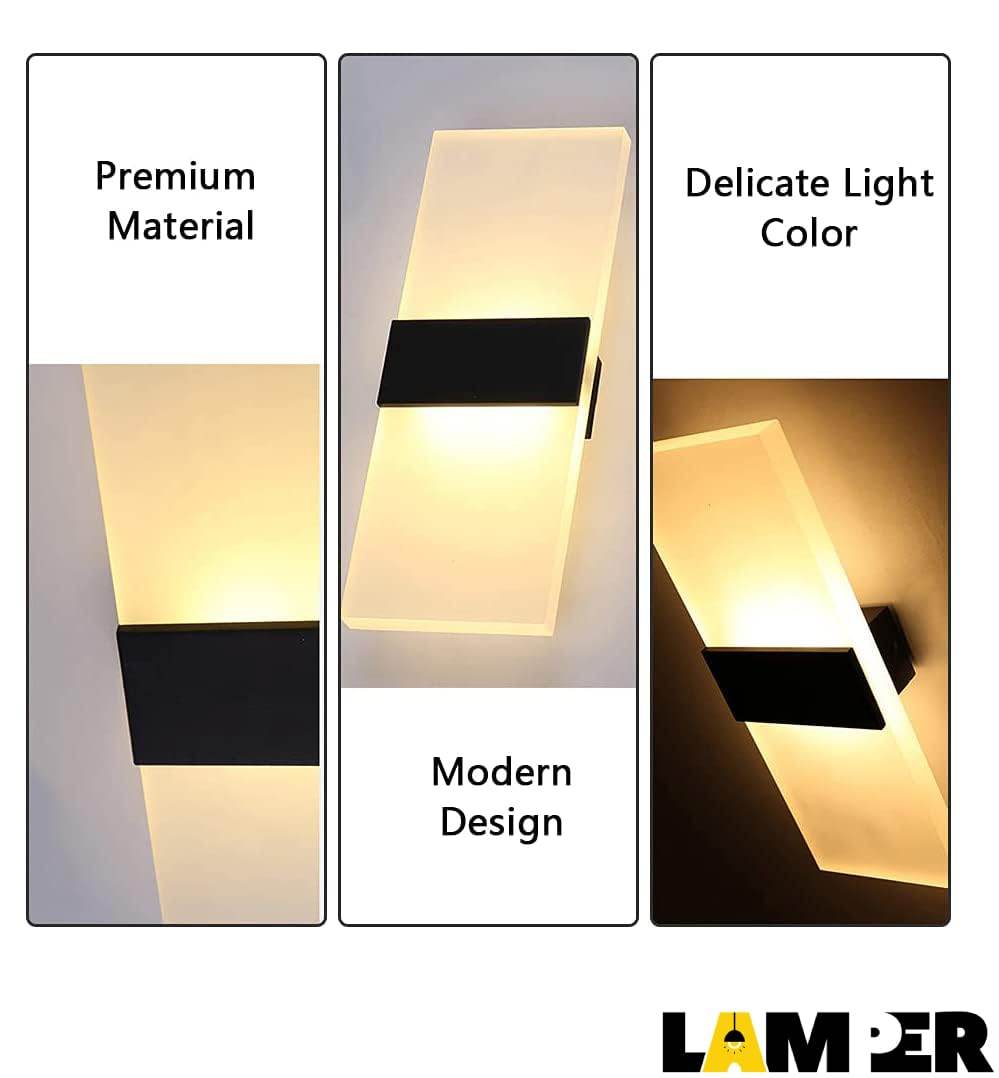 Up & Down Acrylic Wall Light - 15 Watt