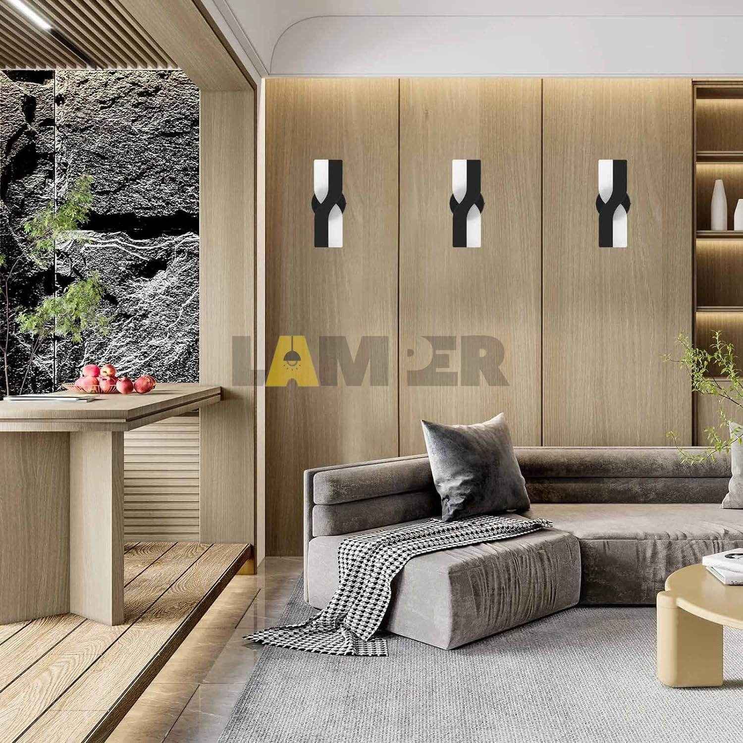 X Shape Wall Light Black - 10 Watt