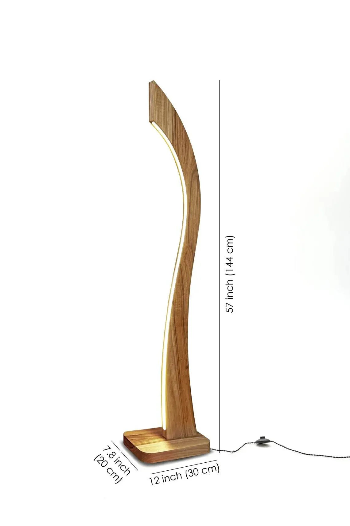 Arcora Wooden Floor Lamp - Ready to Use - Lamper
