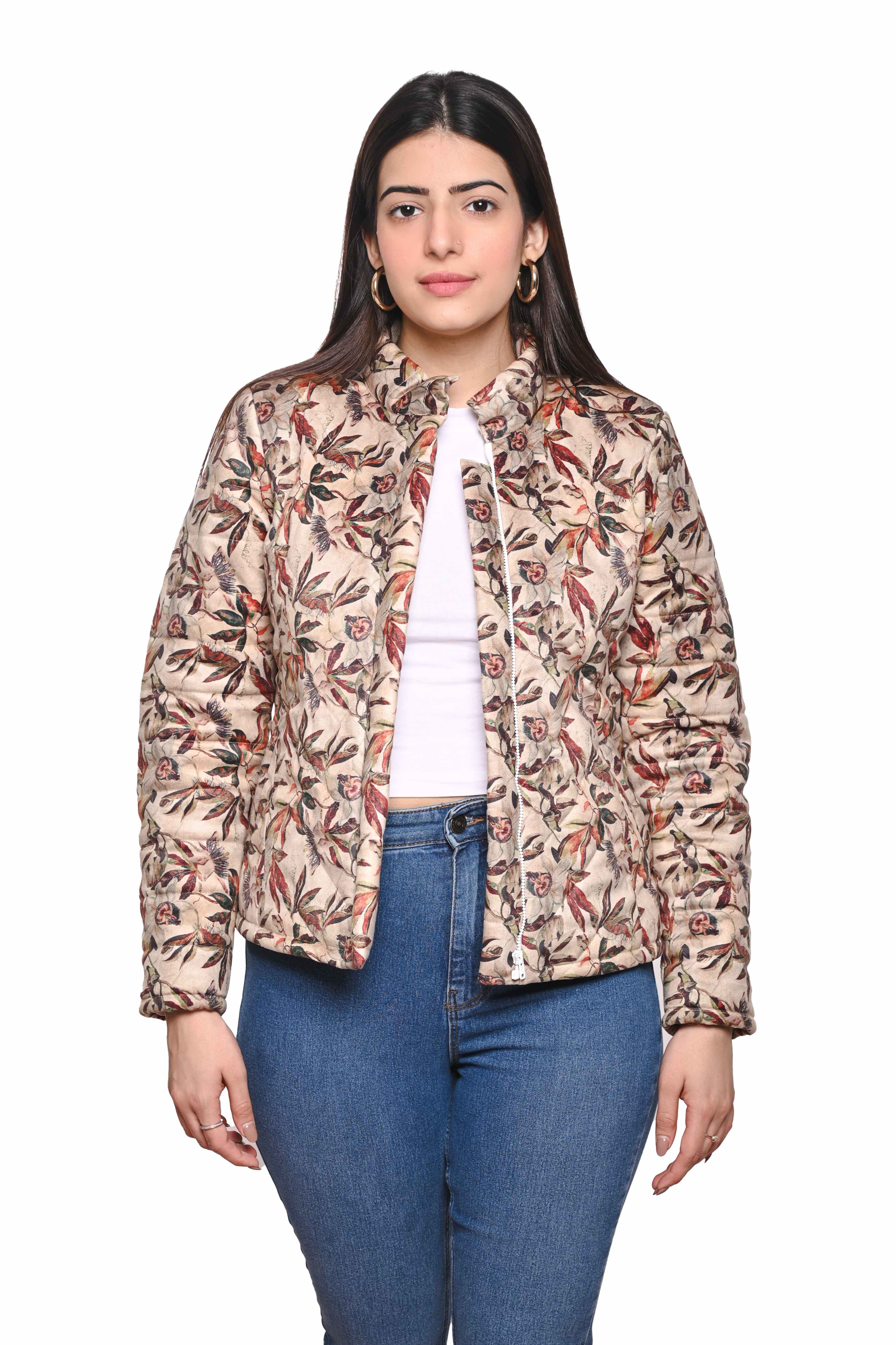 BLOSSOM VELVET PUFFER JACKET