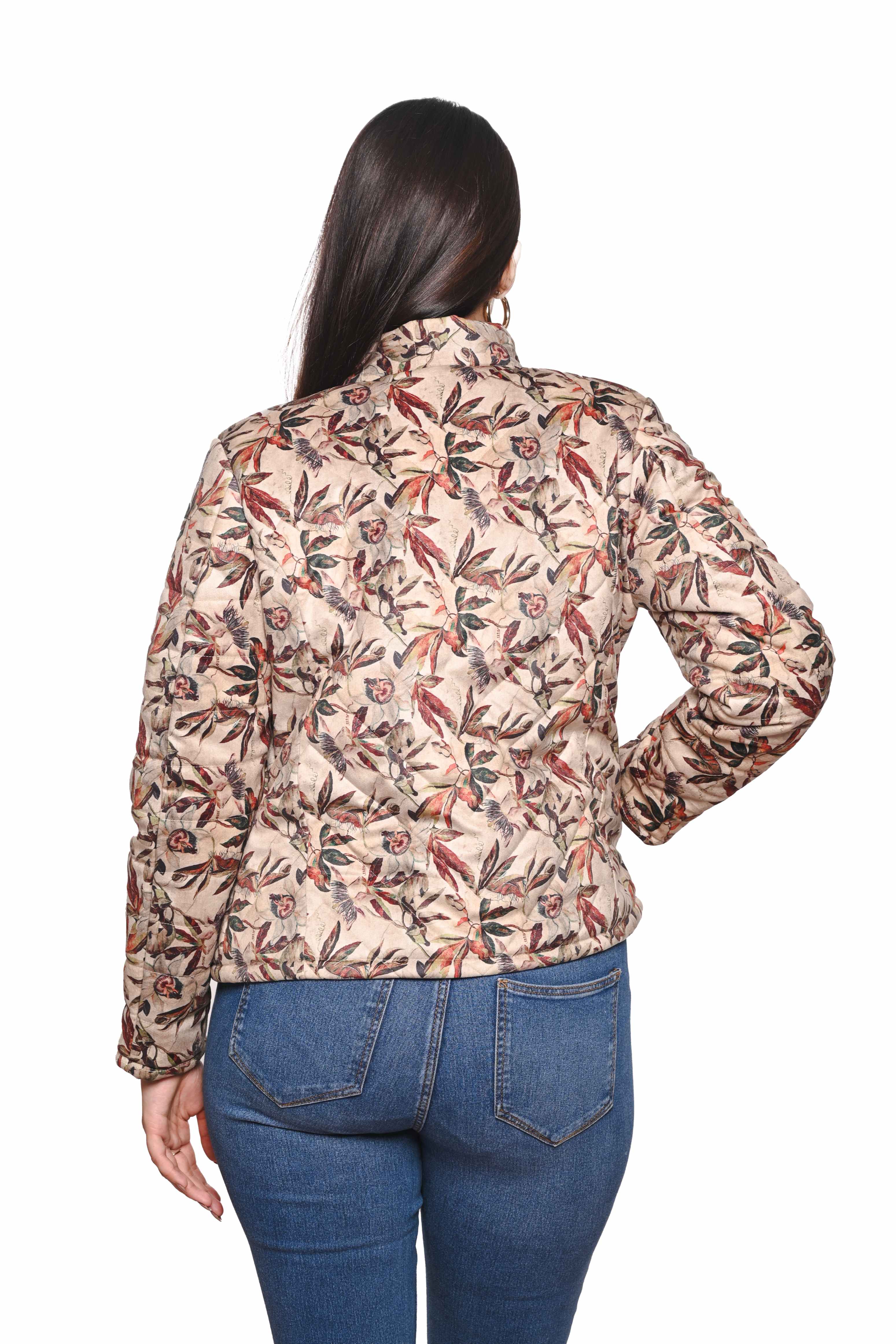 BLOSSOM VELVET PUFFER JACKET