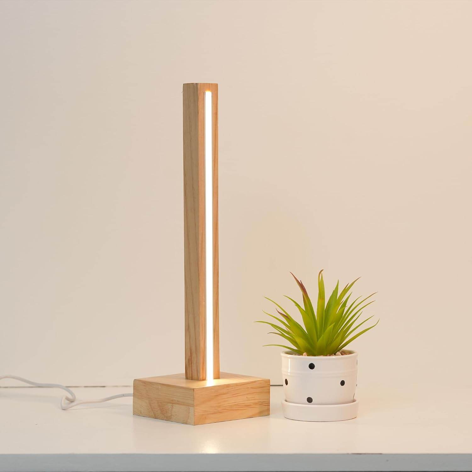 LumePine Natural PineWood Table Lamp - 10 Watt