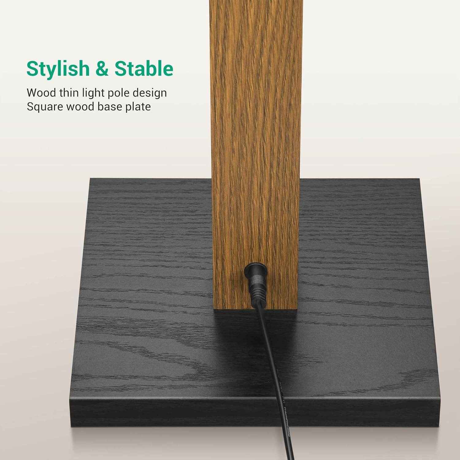 Mid Century Modern Wooden Floor Lamp - Ready to Use