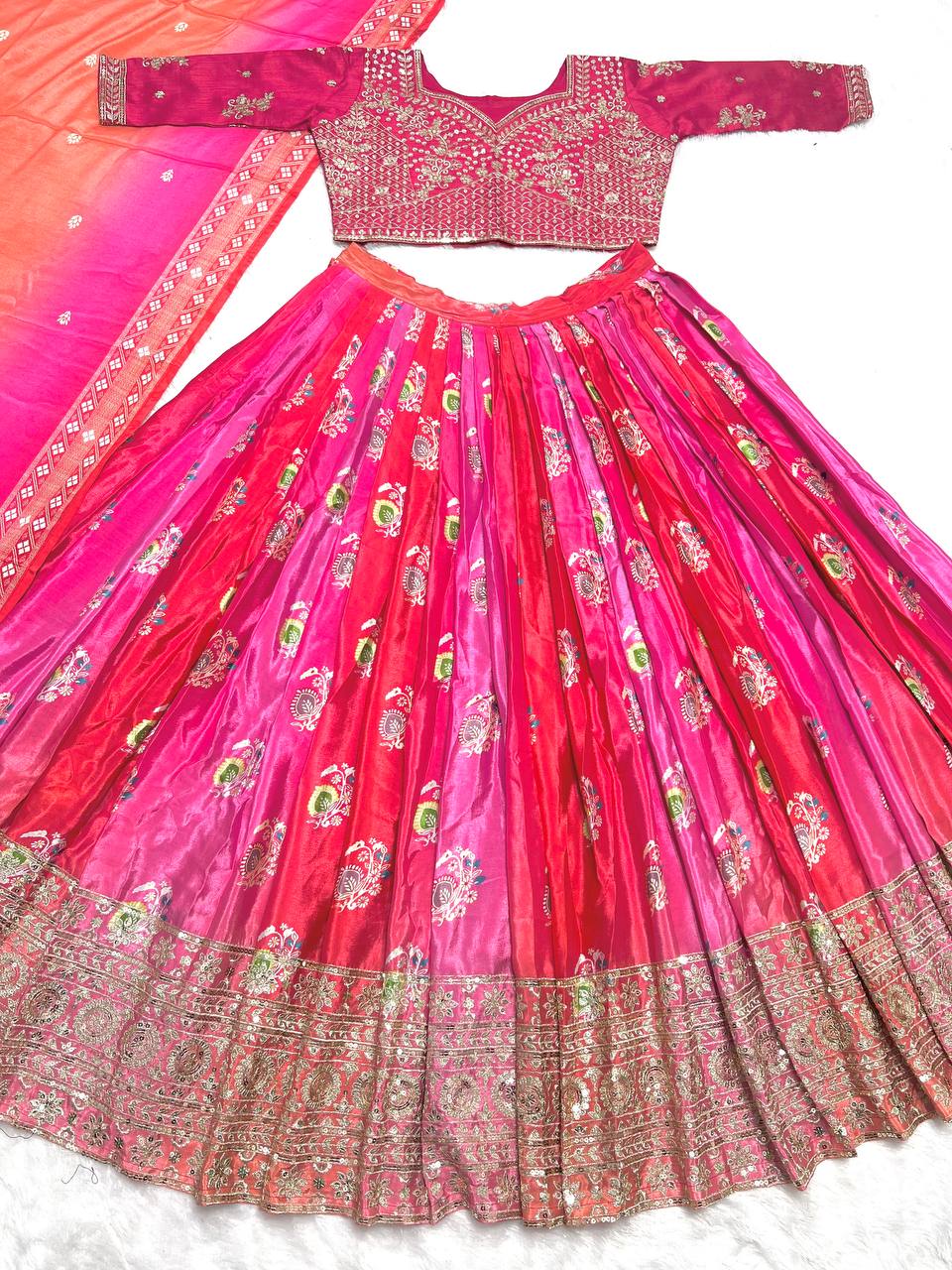 Beautiful Lehenga Choli With Full Heavy Embroidery Sequence Work