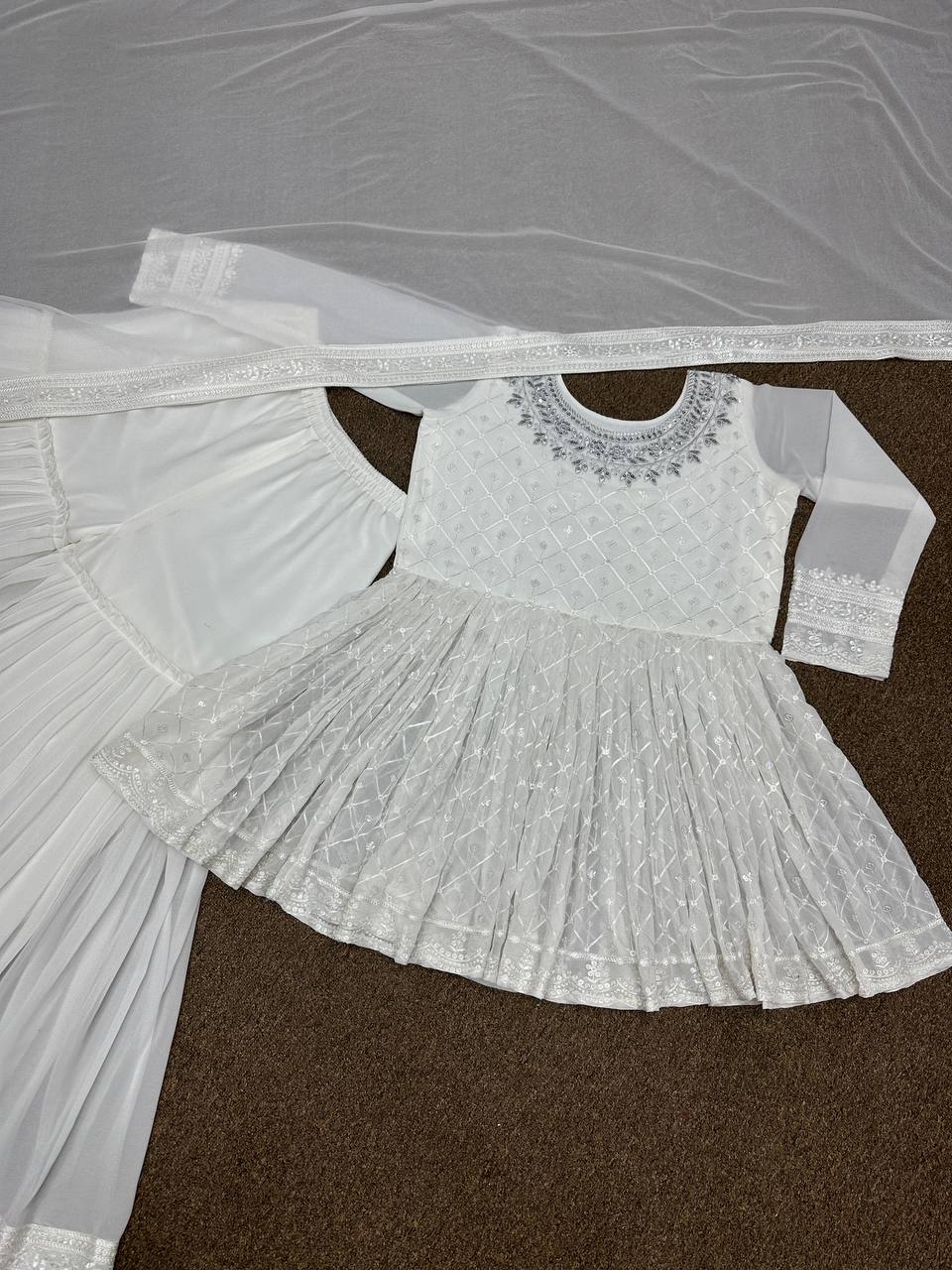 Party Wear Top-Bottom And Dupatta With Embroidery Sequence Work