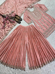 Party Wear Designer Top Bottom And Dupatta With Heavy Embroidery Work