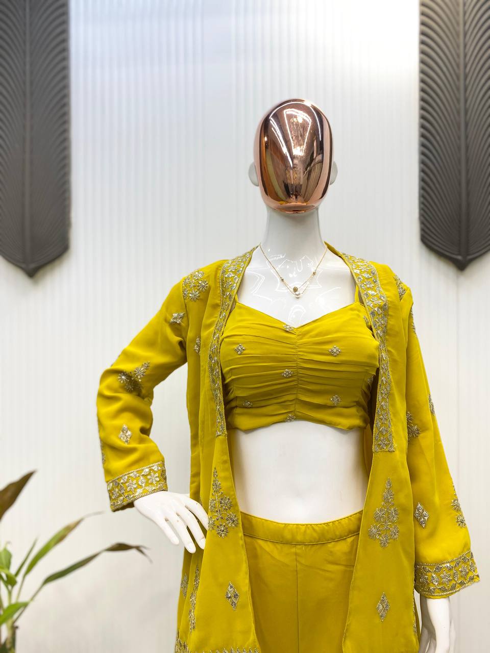 Designer Party Wear Indo Western With Sequence Embroidery Work