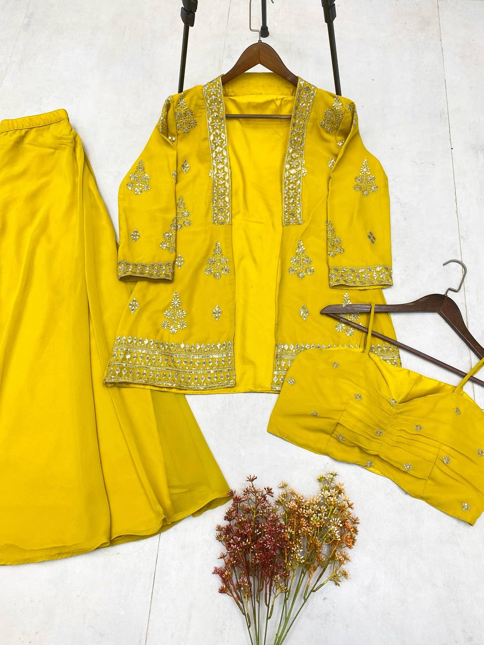 Designer Party Wear Indo Western With Sequence Embroidery Work