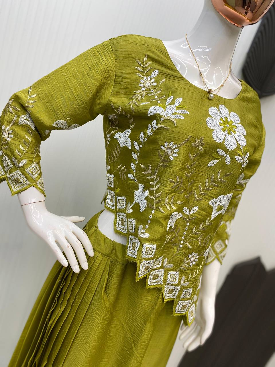 Designer Party Wear Look Indo Western With Sequence Embroidery Work