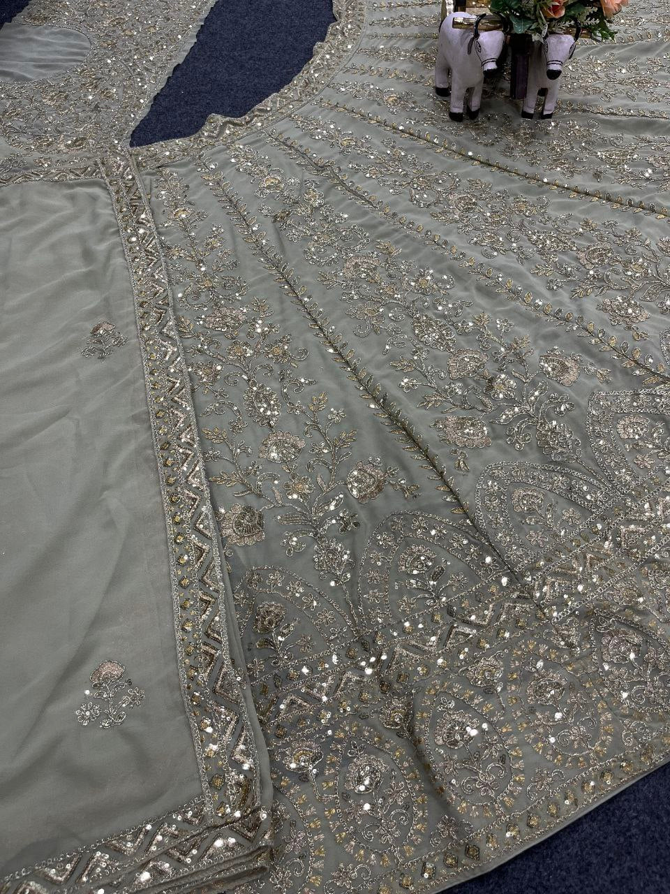 Beautiful Party Wear Lehenga Choli With Coding Sequins Work