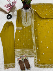 Fancy Top-Bottom And Dupatta With Heavy Embroidery Sequence Work