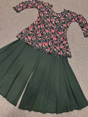 Beautiful Top-Bottom With Fancy Embroidery Thread And Sequins Work