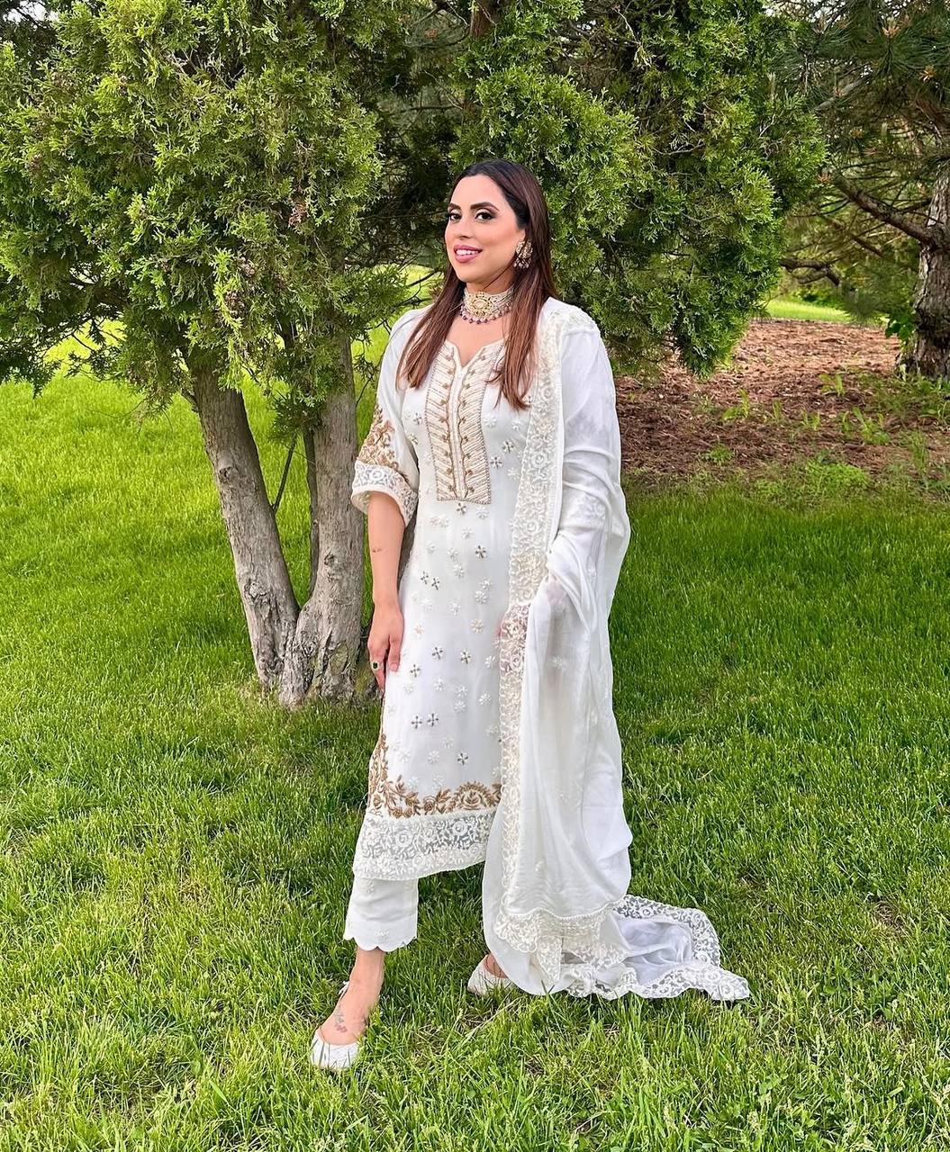 Party Wear Look Beautiful Top And Bottom With Dupatta