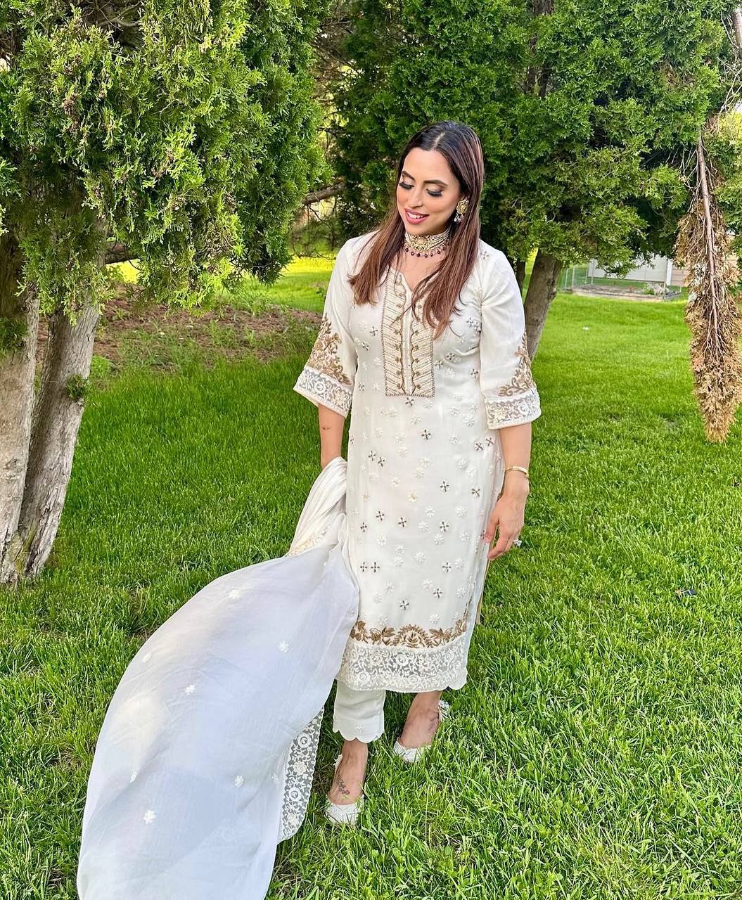 Party Wear Look Beautiful Top And Bottom With Dupatta